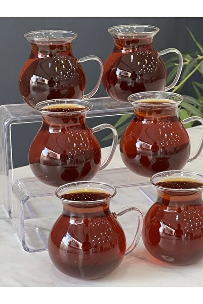 ERKUGO 6 أكواب شاي بوروسليكات - مقاومة للحرارة (225 مل)