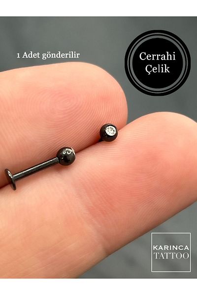 Karınca Piercing Colorful Rhinestone Piercing - Tragus, Flat Helix and Conch Ear Earrings