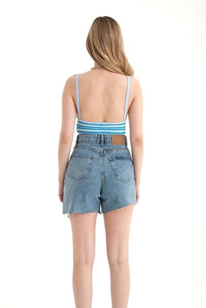 Hiccup Стрічковий V-подібний виріз, в'язаний гачком, короткий топ