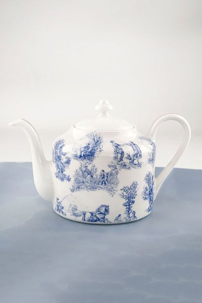 Bursa Porselen Dekor Blue English gold gilt porcelain tea pot