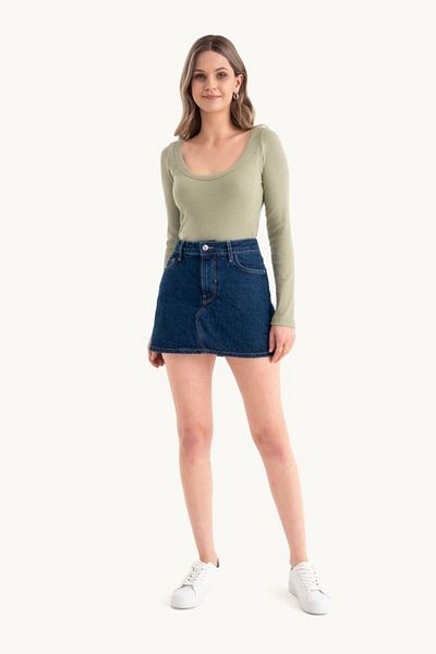 Hiccup Basic Cotton Crop Top - Μακρυμάνικο