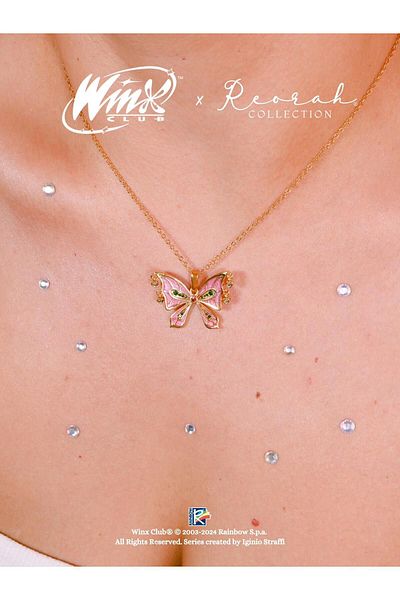 Reorah Collection Winx Club ®   Flora Enchantix Necklace - Fairy Wings Design