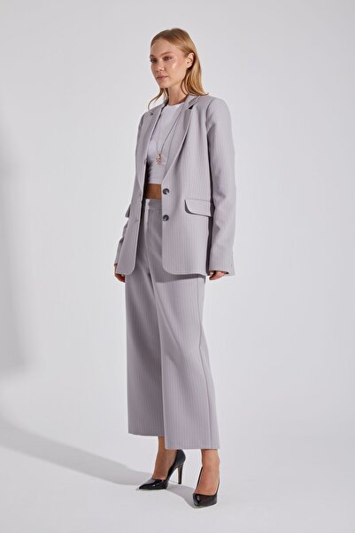 ONE8 Çift Düğmeli Yırtmaçlı Astarlı Blazer Ceket