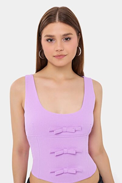 Hiccup Yırtmaç Detaylı Kolsuz Bodycon Üst