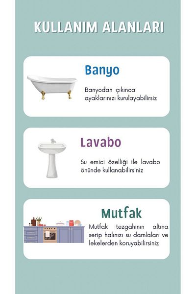CENTER AVM Χαλί μπάνιου Μονοκόμματο που πλένεται αντιολισθητικό χαλάκι μπάνιου βιζόν