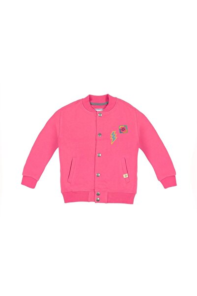 BEETLEBEEZ Çocuk Bomber Ceket - Nakış ve Aplike Detaylı - Pembe