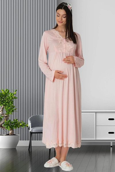 Mecit Pijama Σετ φόρεμα και νυχτικό εγκυμοσύνης και εγκυμοσύνης 1518, 75% βαμβάκι, 25% βισκόζη