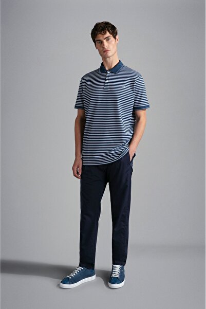 PAUL&SHARK MEN'S KNITTED POLOSHIRT C.WCOTTON