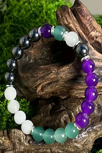 NehirTaş Certified Natural Stone Men's Student Success Bracelet 8 mm