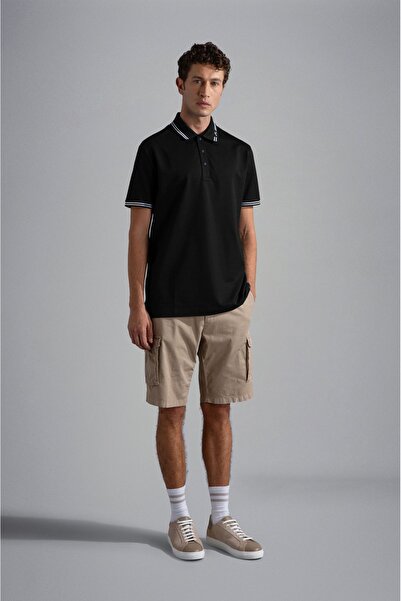 PAUL&SHARK MEN'S KNITTED POLOSHIRT C.WCOTTON