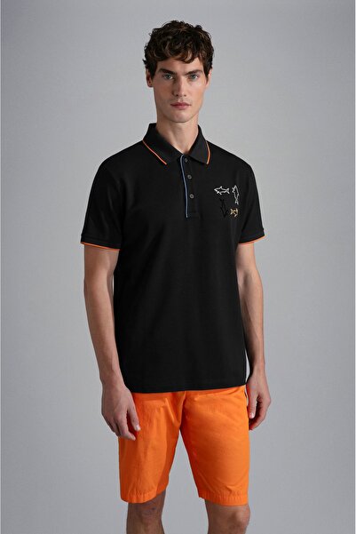 PAUL&SHARK MEN'S KNITTED POLOSHIRT C.WCOTTON