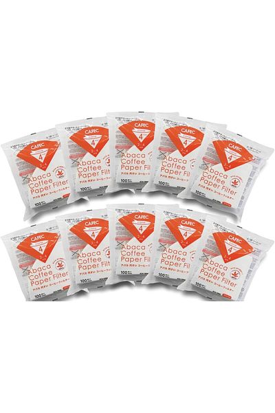 Cafec Coffee v60 paper filters set 02 large size each pack of 100 sheets set of 10 pack
