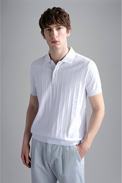 PAUL&SHARK MEN'S KNITTED POLOSHIRT C.W. COTTON