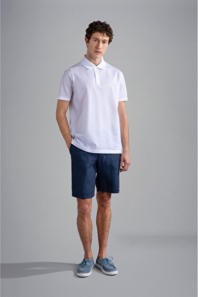 PAUL&SHARK MEN'S KNITTED POLOSHIRT C.WCOTTON