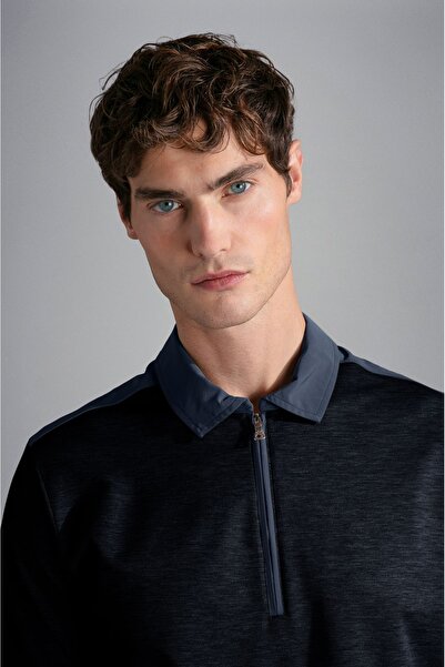 PAUL&SHARK MEN'S KNITTED POLOSHIRT C.WCOTTON