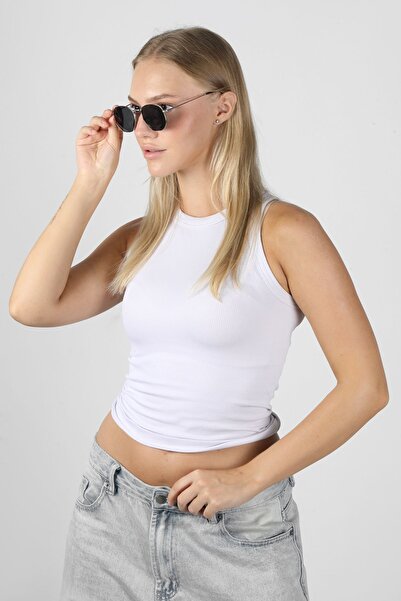 TomyHelf Beşgen Gümüş Çerçeve Siyah Polarize Cam Unisex Güneş Gözlüğü