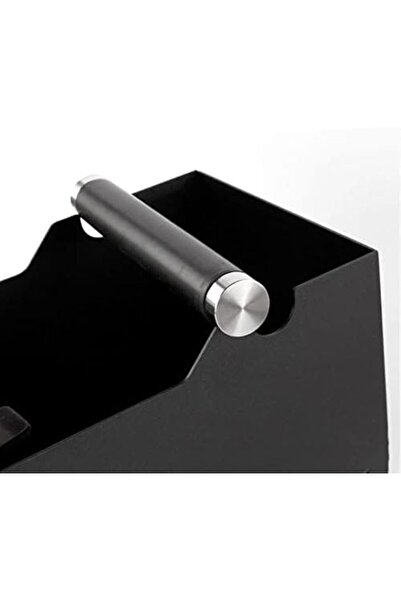 MIBRU Coffee espresso knockbox and tamping base stainless steel black 20x17x15cm