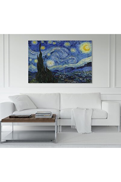 AllureArtDesign Yıldızlı Gece Kanvas Tablo, Van Gogh Tablo