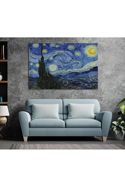 AllureArtDesign Yıldızlı Gece Kanvas Tablo, Van Gogh Tablo