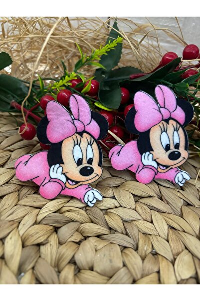 Deniz Party Store MİNNİE MAUSE KEÇE FİGÜR  ARMA  2 ADET
