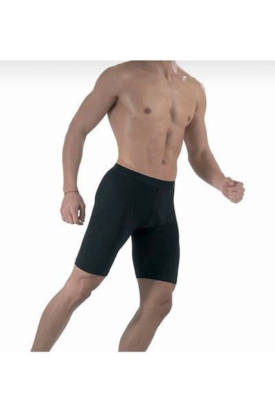 Dono Men's 2-Pack Black Oversize Anti-Rash Lycra Extra Long Boxers