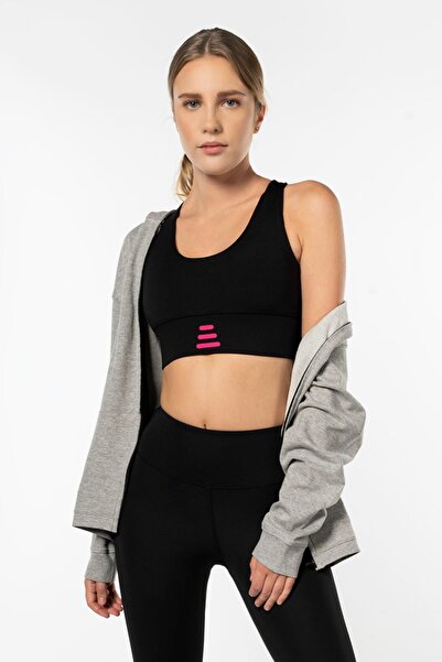 Lioness Activewear Sutien sport acoperit cu detaliu la spate cu neon negru