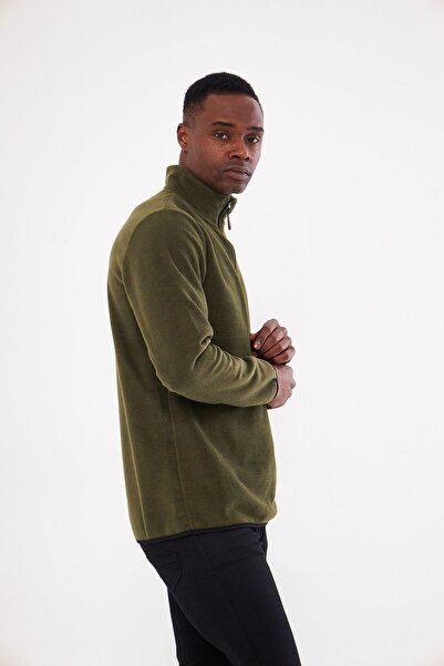 pandy Ανδρικό φούτερ Fleece Color Tactical - με μισό φερμουάρ και τσέπες