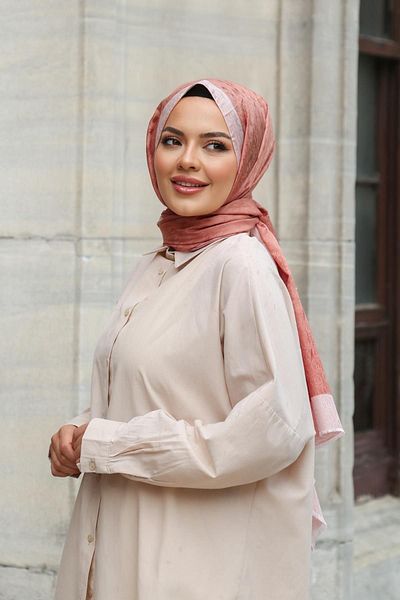 Hint İpek Monov08-25 Model Monogram Shawl