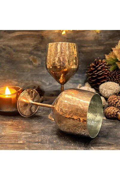 CRALİCHE GAZİANTEP BAKIR AYAKLI KADEH