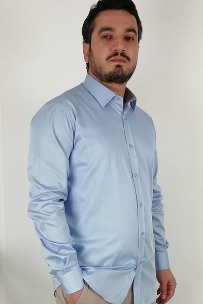 TOUSUS Мъжка риза Slim Fit светлосиня Slm-5076-tss