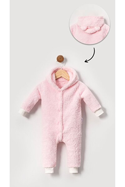 Bubito Pink Hooded Sweet Baby Onesie - Welsoft Plush