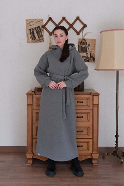 Ceylan Otantik Rochie hanorac gri cu 3 fire