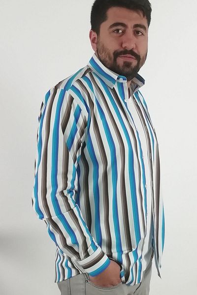 TOUSUS Ανδρικό πουκάμισο Regular Fit ριγέ Lycra Kls-4022-tss