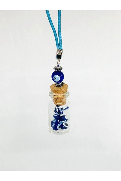 Azrua Glass Bottle Car Mirror Ornament Car Charm Evil Eye Protection 1 Piece