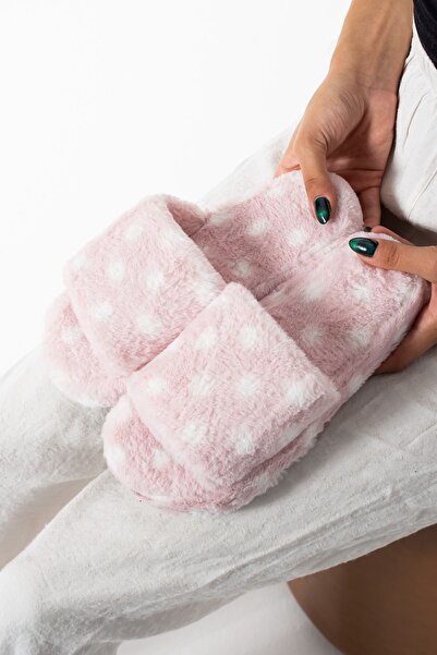 star shoes Papuci de casă pentru exterior cu talpă silențioasă cu puncte pent...