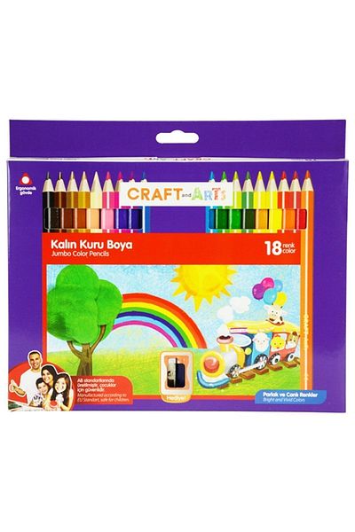 Stabilo هدية مبراة قلم رصاص من Craft&arts Dry Paint Jumbo 18 Li Cakb-j18