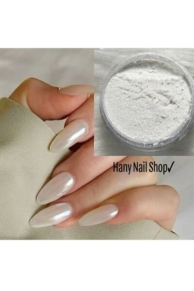 hanyi nails TIRNAK SÜSLEME BEYAZ İNCİ TOZU / FIRÇALI TIRNAK PİGMENTİ NAİL ART