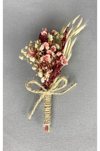 Merveparti Kırmızılı Karışık Cipso Damat Yaka Çiçeği