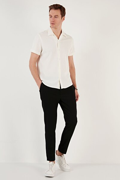 Buratti Стандартна риза с къс ръкав с яка Apache от смес от памук Мъжка риза CF24S115882