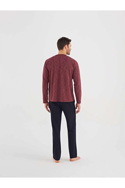 Mod Collection Erkek Mürdüm Patlı Pijama Takım