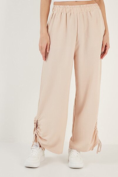 Lela Καλοκαιρινό παντελόνι με χαλαρή εφαρμογή με φαρδύ πόδι