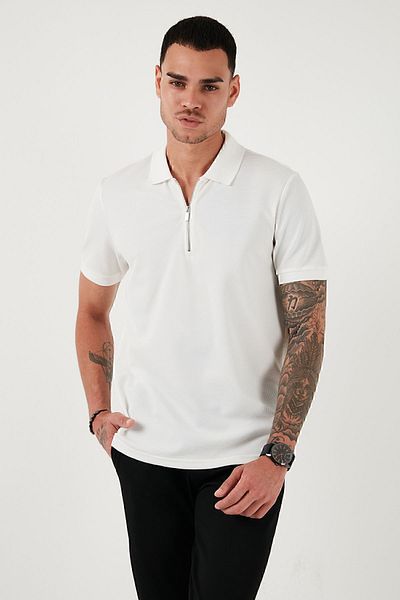 Buratti Pánské bavlněné tričko Polo s výstřihem – na zip, Regular Fit5902915
