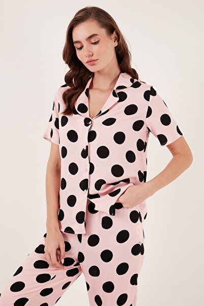 Lela Άνετο σετ πιτζάμες με κοντό μανίκι μονό γιακά ποδιών PAJAMA SET6110290