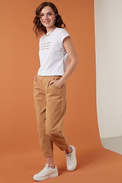 Lela Printed Crew Neck Cotton T Shirt Women's T Shirt 5864217