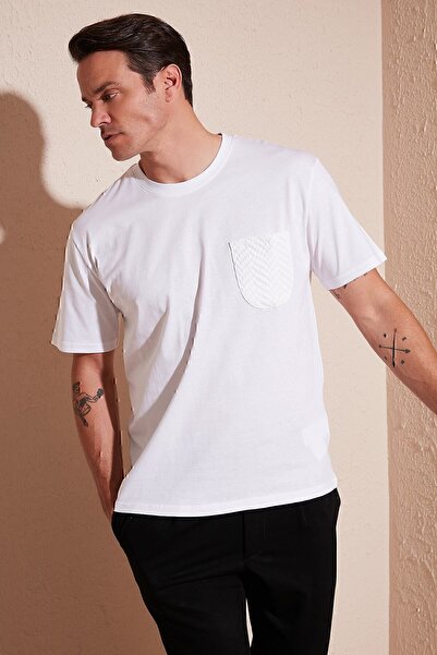 Buratti Ανδρικό μπλουζάκι 100% βαμβακερό Relaxed Fit Single Pocket Crew Neck T-shirt 5902505