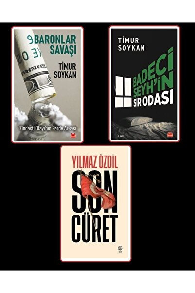 Kırmızı Kedi Yayınevi Timur Soykan 2 Seti # Badeci Şeyh'in Sır Odası # Baronlar Savaş - Yılmaz Özdil # Son Cüret Hediye