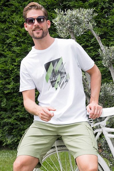 Buratti Τυπωμένο 100% Cotton Crew Neck Slim Fit T-shirt Ανδρικό T-shirt 646b3890