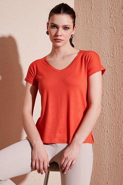 Lela V-Neck Relaxed Cut Blouse Blouse 5862000