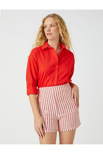 Koton Vászon kevert hosszú ujjú ing