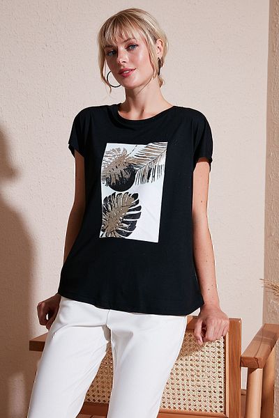 Lela Crew Neck Printed T-Shirt - Regular Fit6671004